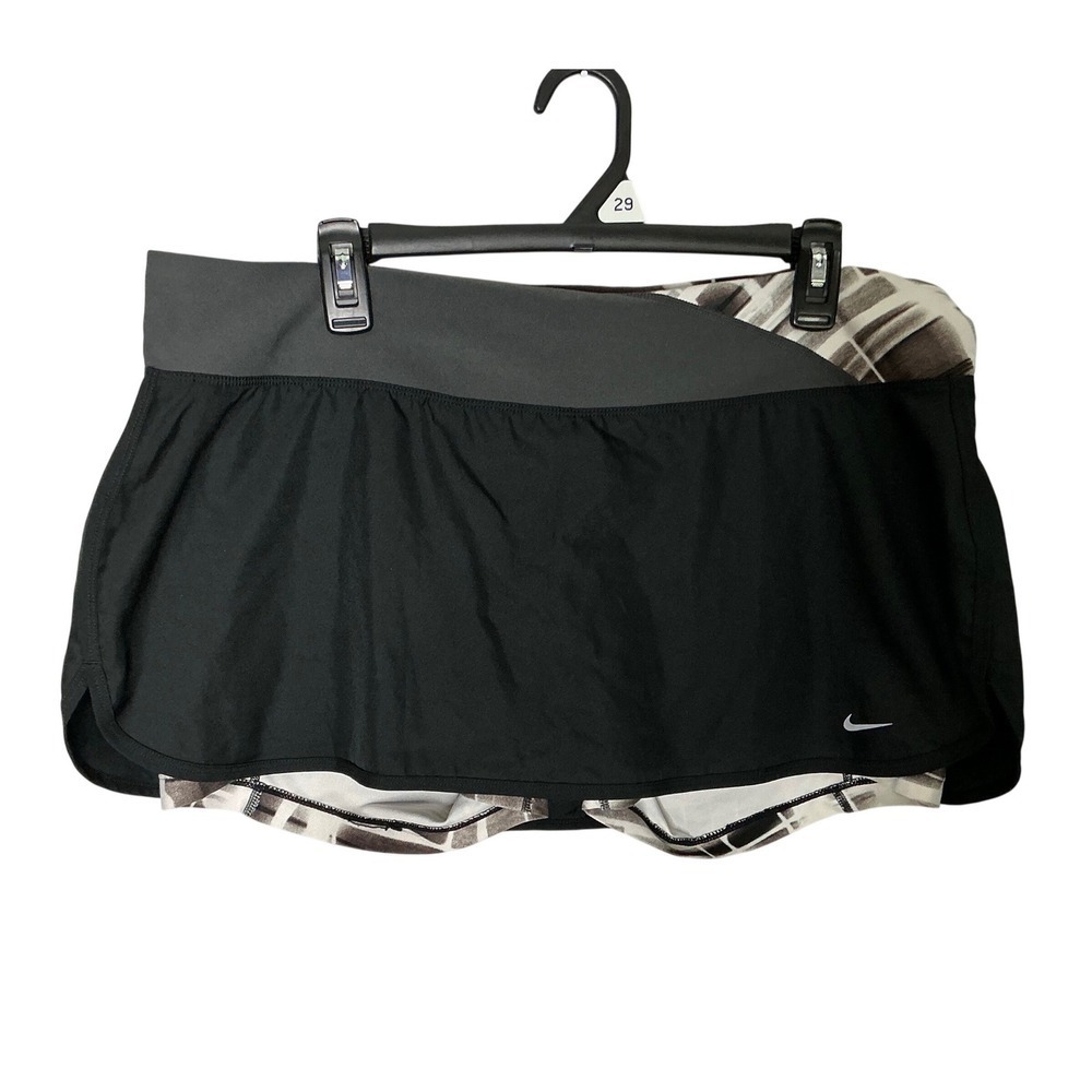 Nike‎ Dri-FIT Tennis Skort Women's L 12-14 Black Athletic Sporty Core